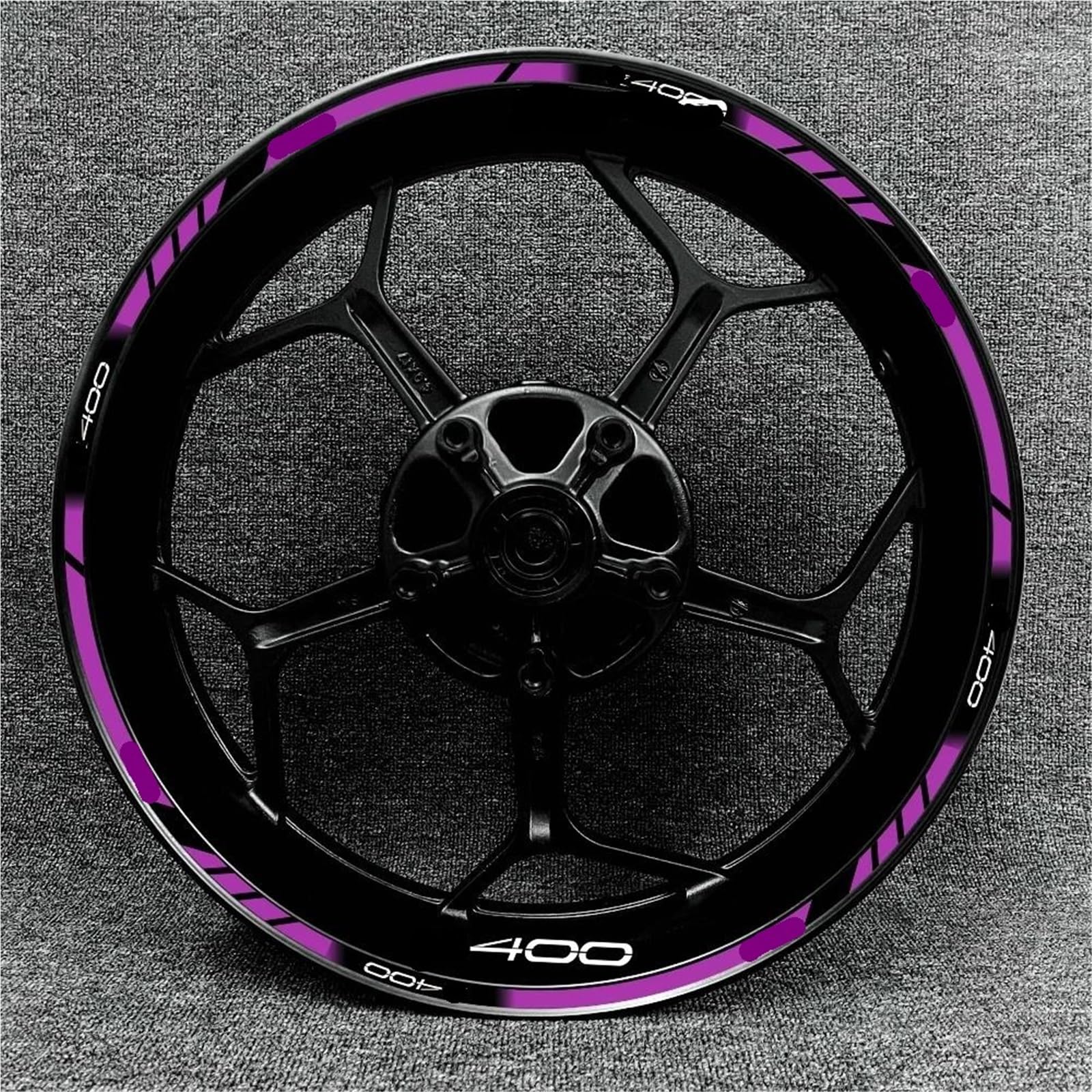 Motorcycle Wheel Sticker Decal for Kawasaki for Z400 Motorcycle 17 Inch Wheel Rim Decal Decoration Hub Emblem Sticker Waterproof High Reflection(23)