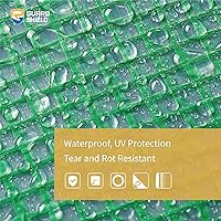 Vista 3 de GUARD SHIELD Lona verde transparente resistente de 10 x 10 pies, impermeable para invernaderos al aire libre, jardín, cubierta de polietileno