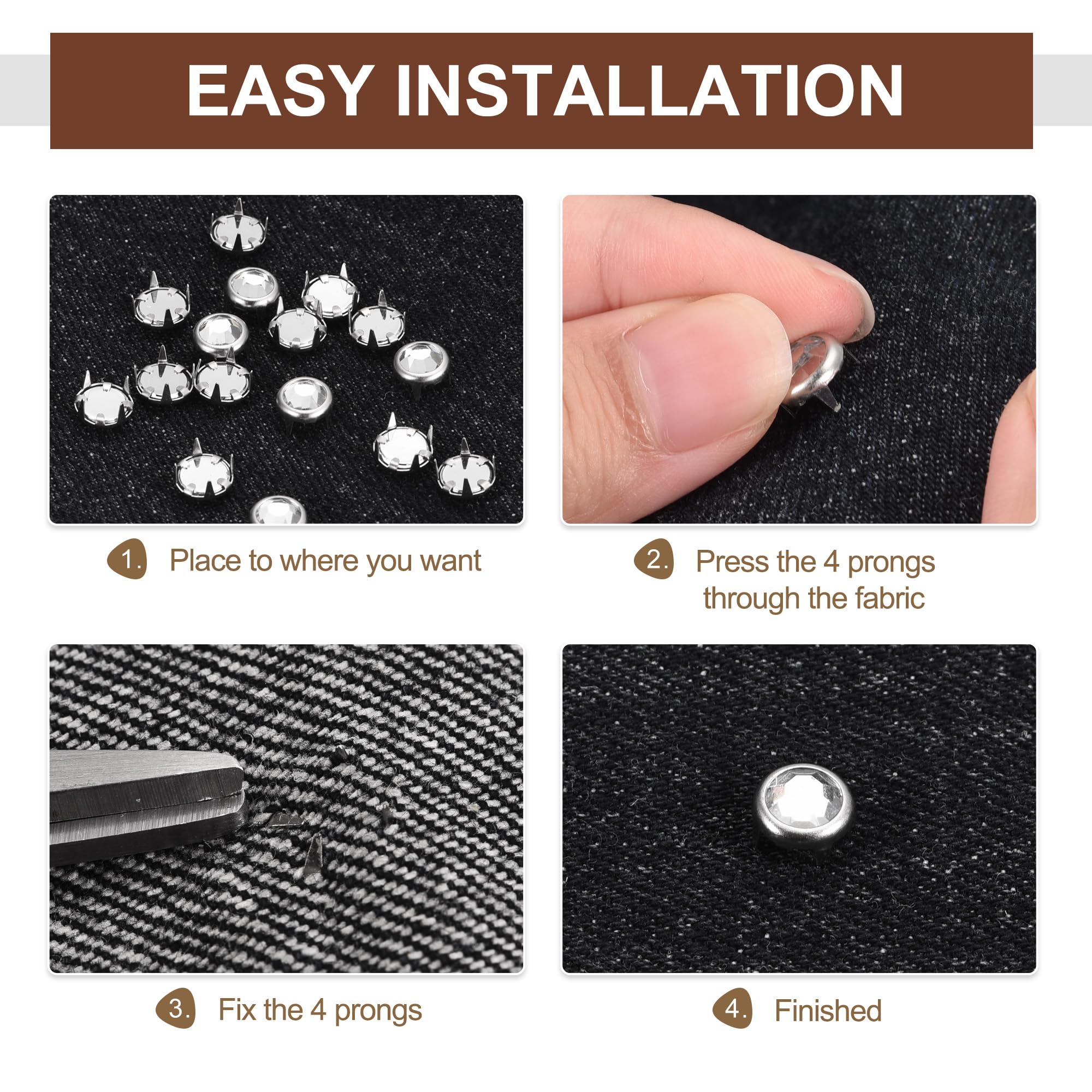 PATIKIL 7mm Rhinestone Stud - Image 4