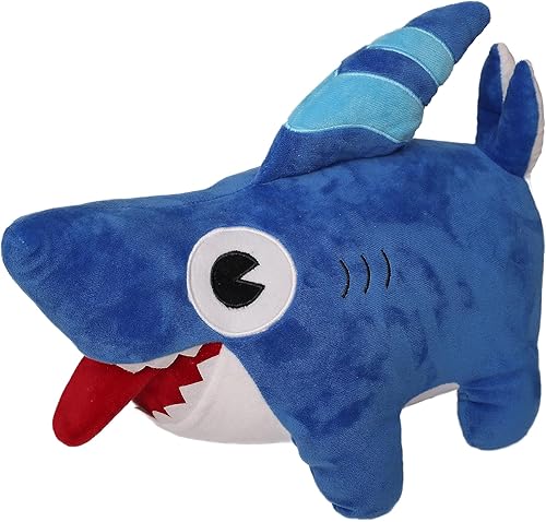 Miniatura 2 de Goulegu 25 calcomanías de tiburón para perros de peluche gratis, tiburón, cachorro, animales de peluche, regalo de cumpleaños, niños, niñas (felpa