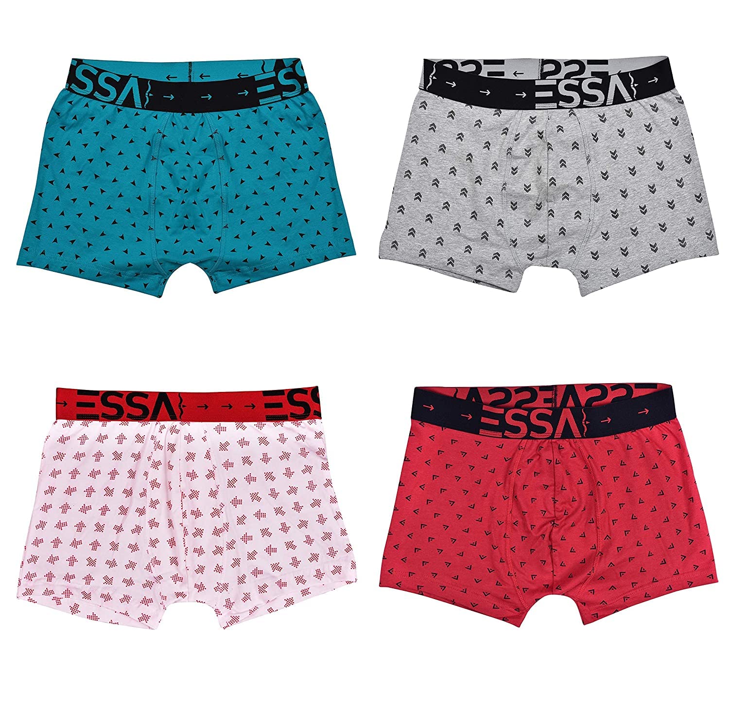 essa Cotton Assorted Prints Men's Trunks - Pack of 4 MR.GUY105-Printed-90 (Color May Vary)-picture-37
