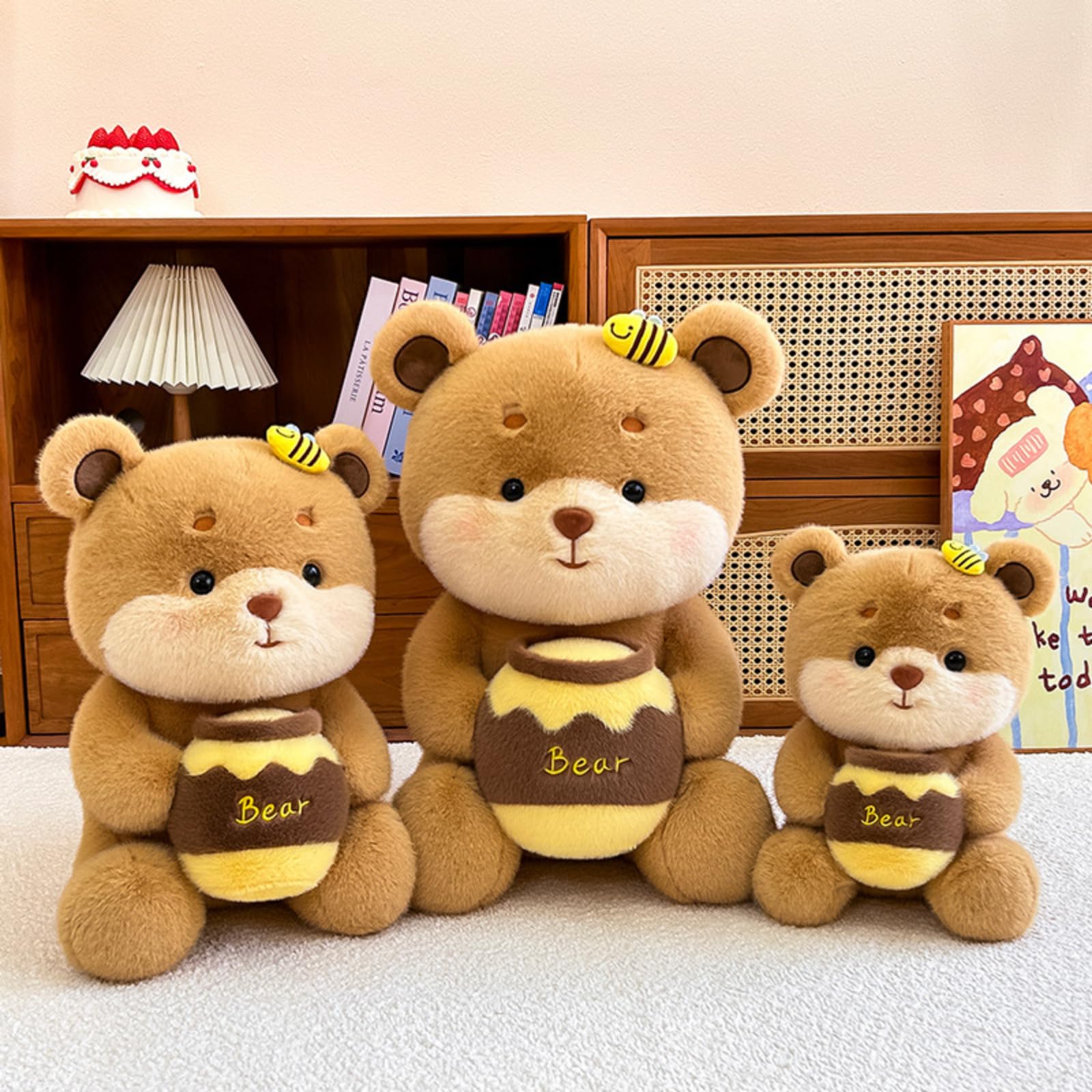 Kuscheltier Bär, Flauschig Teddybär, Stofftier aus Weichem Plüsch, Gemütliches Schmusetier, zum Kuscheln und Spielen, für Kinder und Baby (50 cm,Bär)
