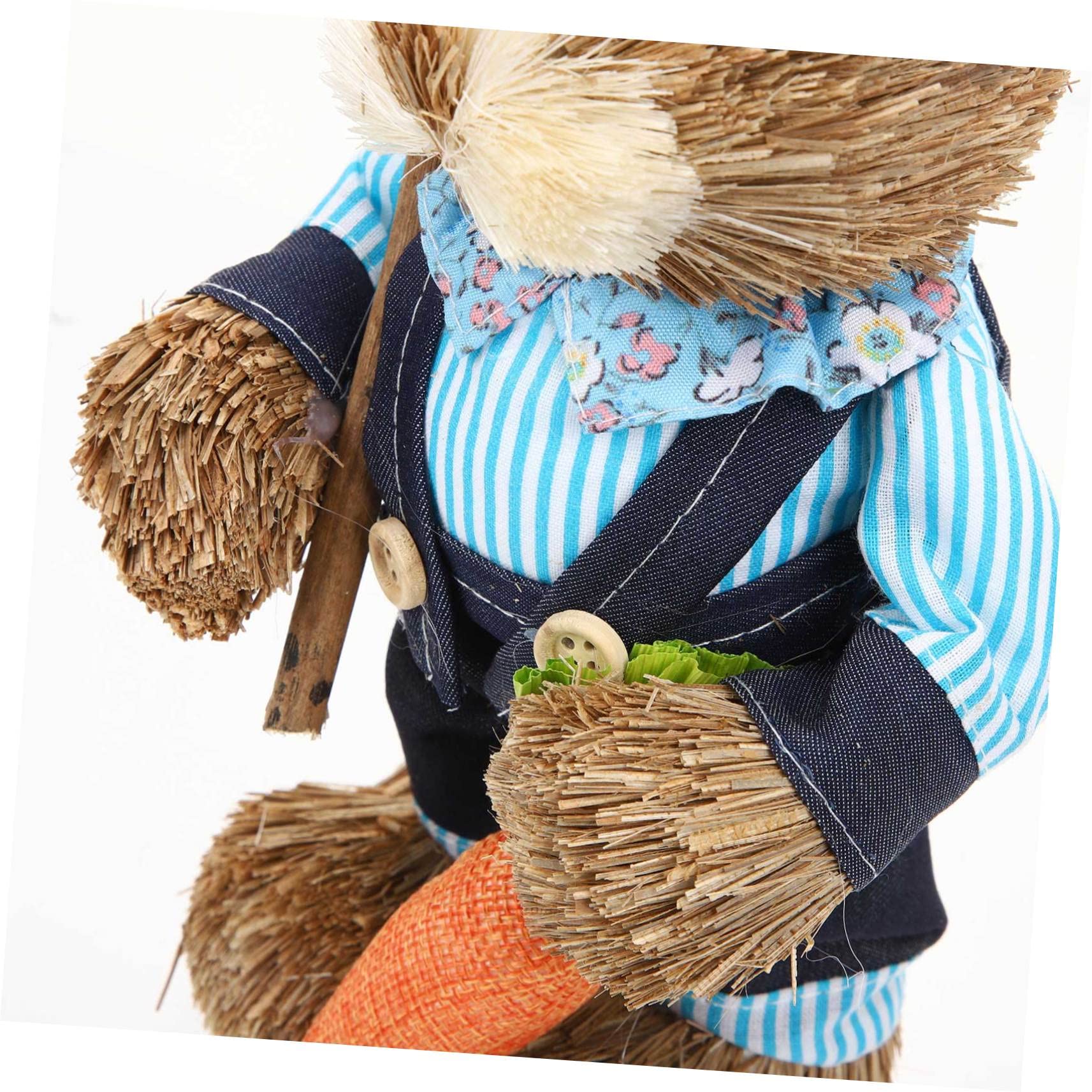 Zerodeko 2pezzi Decorazioni Pasquali Statue Di Conigli Paglia Intrecciata Figurine Di Coniglio Per Giardino e Casa Regali Di Pasqua Per Ambienti Rurali Rabbit Ornament
