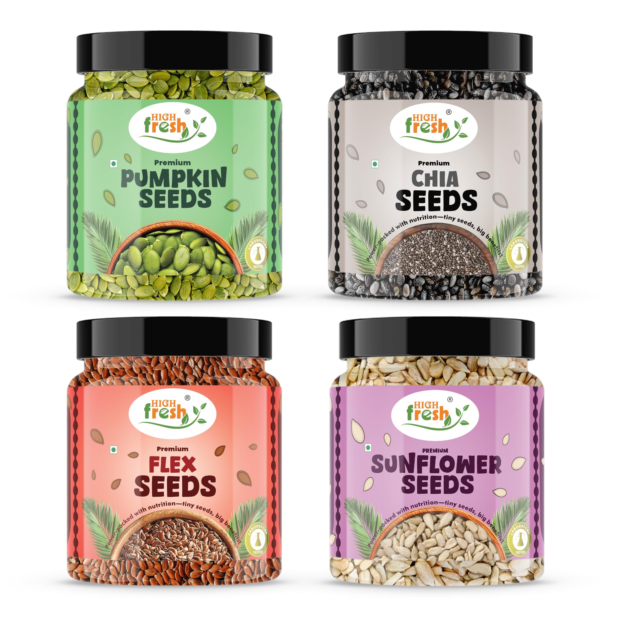 HighFresh Raw Super Seeds Combo Pack 4 x 250 GM (Total 1 KG) | Sunflower, Chia Seeds, Pumpkin Seeds, Flax Seeds | A Nutrient-Packed Power Blend for Maximum Wellness, Boosted Energy, and Pure Vitality-image-14