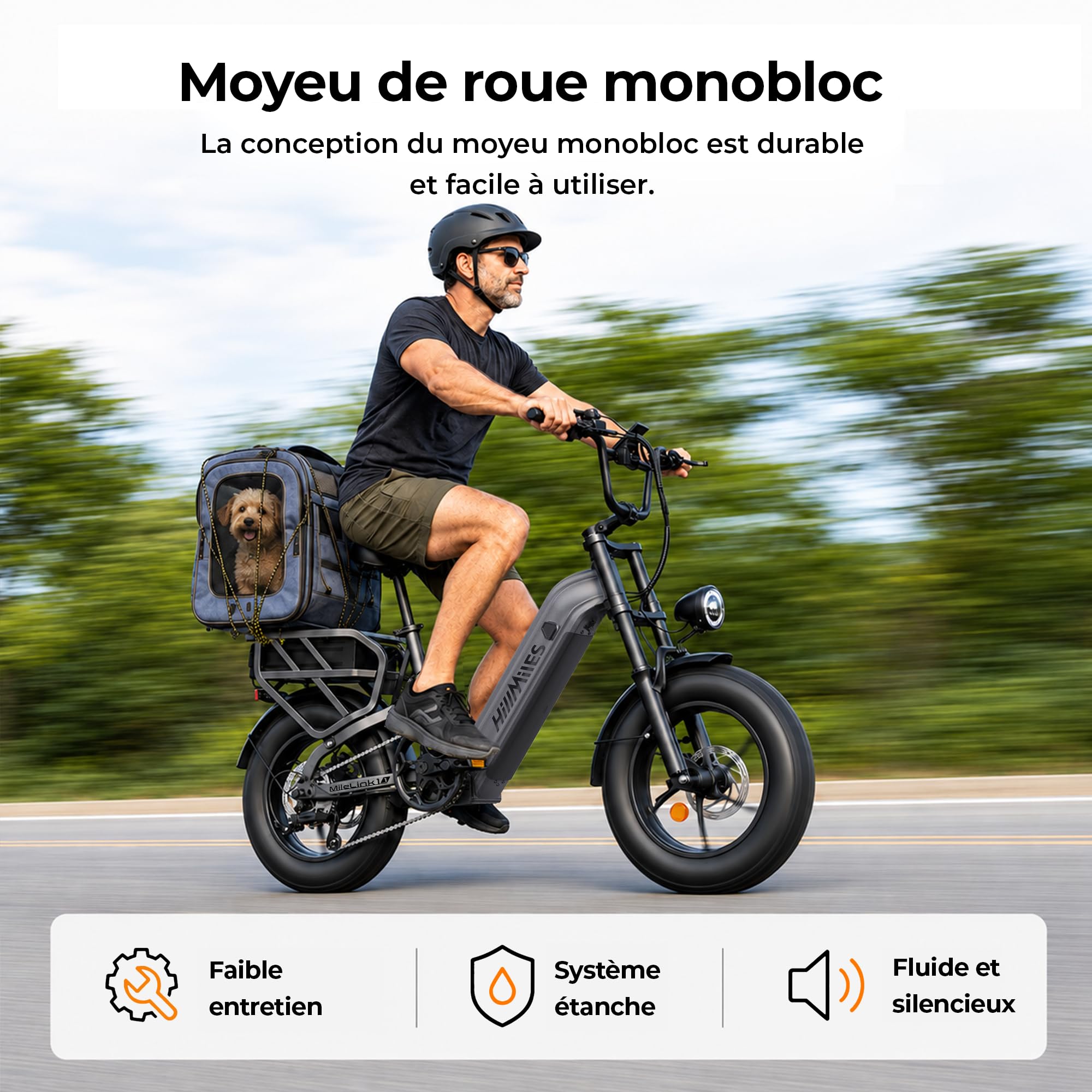 HillMiles Vélo Électrique Adulte, Autonomie120/250km,1968Wh,Charge150 kg | Fourche Suspendue à Double Té, Double Frein Hydraulique à Disque,Ebike Avec 1/ 2 Batteries ,7 Vitesses,Pneus Larges16*4"
