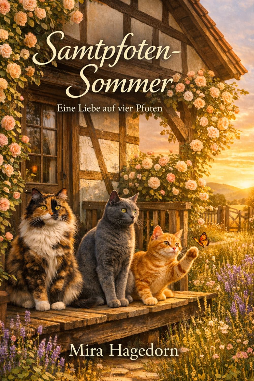 Samtpfoten-Sommer – Eine Liebe auf vier Pfoten: Seniorenroman mit Heinrich und seinen drei Katzen