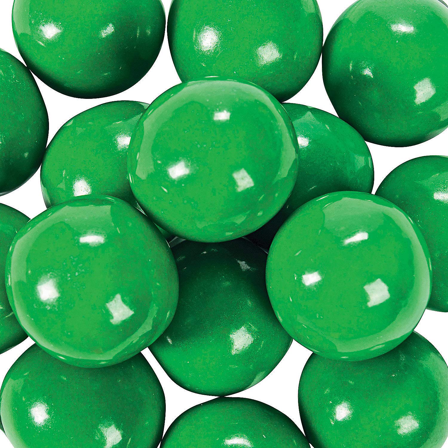 Fun Express Large 1 Inch Gumballs Bulk for Gumball Machine Refills - Premium Bubble Gum Balls in Shimmer and Solid Green Colors for Weddings, Birthday