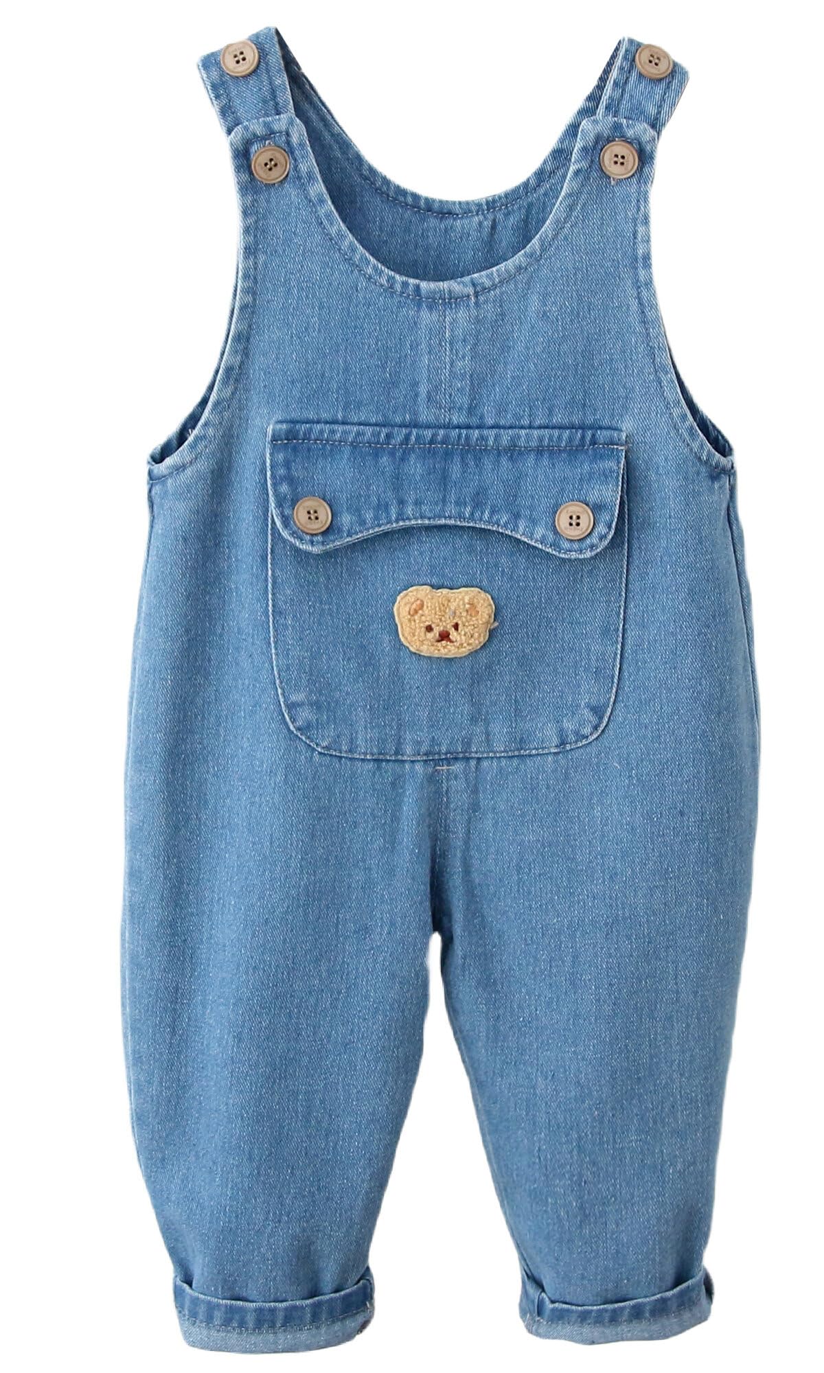 SEAUR Pantalones de Peto Bebé Niños Niñas Mono de Recién Nacido Peto Pantalón Niño Pequeño Romper Ropa de Primavera/Verano/Otoño para 6 Meses-4 Años