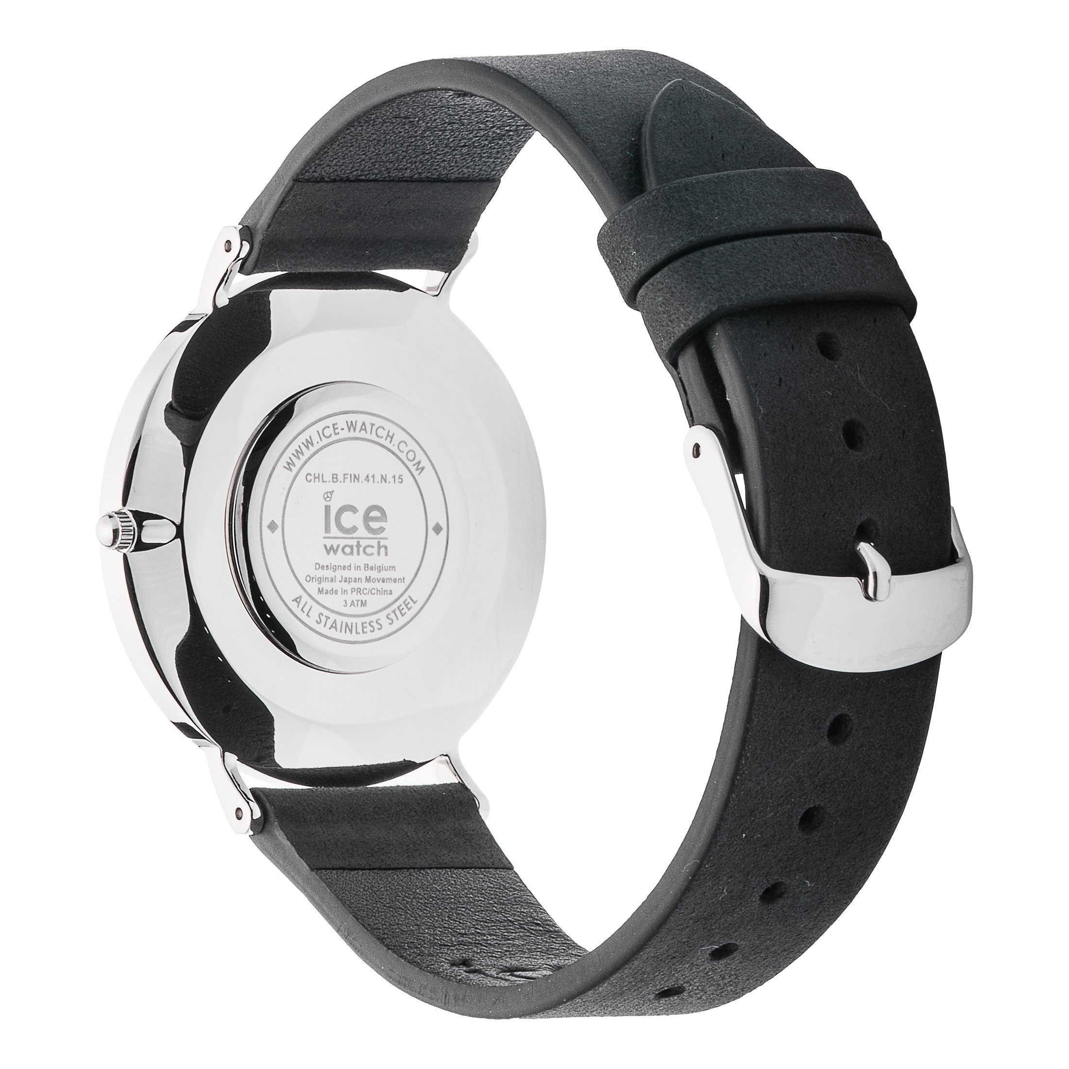 Ice-Watch - City Finsbury - Reloj Negro para Hombre (Unisex) con Correa de Nylon - 001370 (Medium)