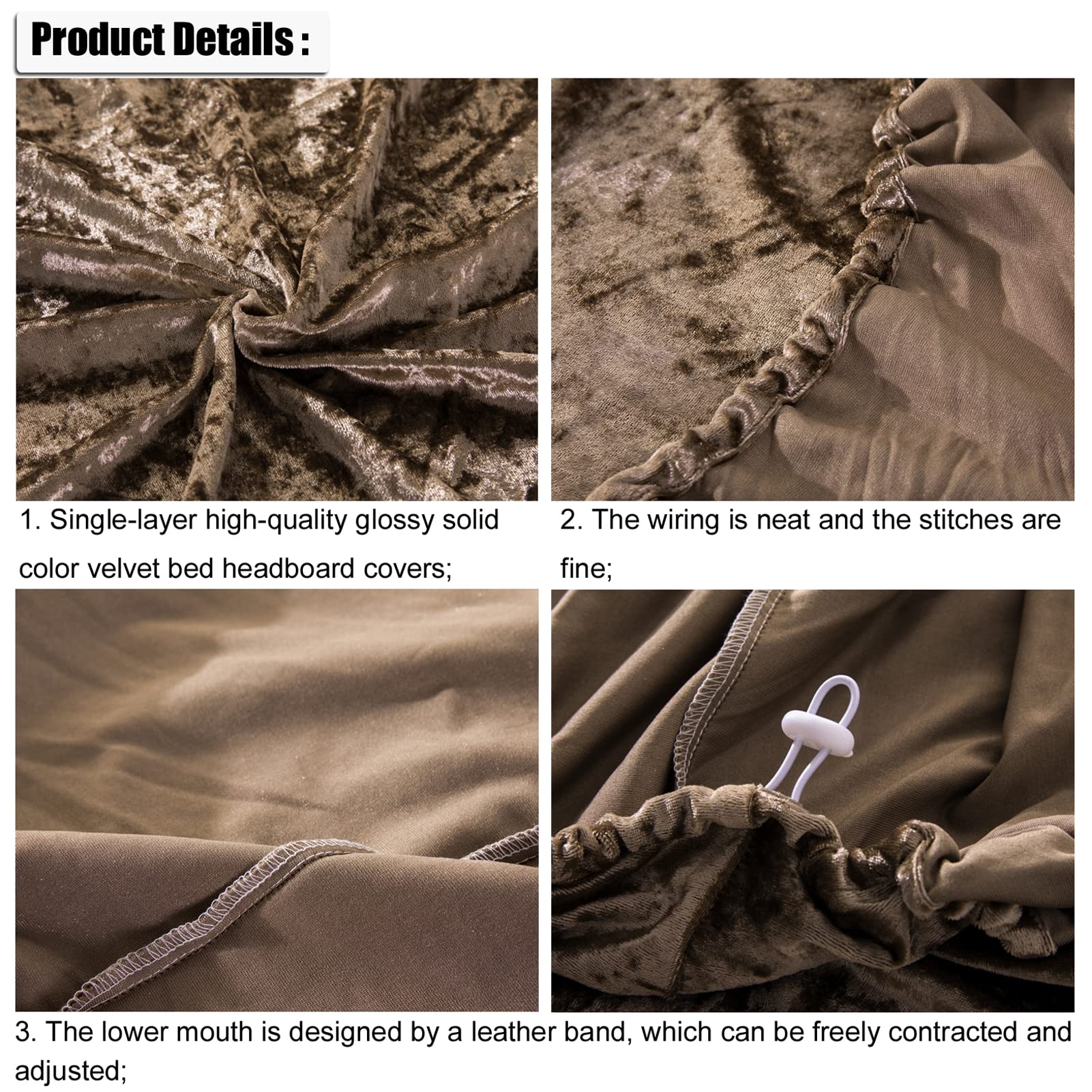 Kopfteilbezug Aus Samt - Staubschutz Für Gepolsterte Bettkopfteile