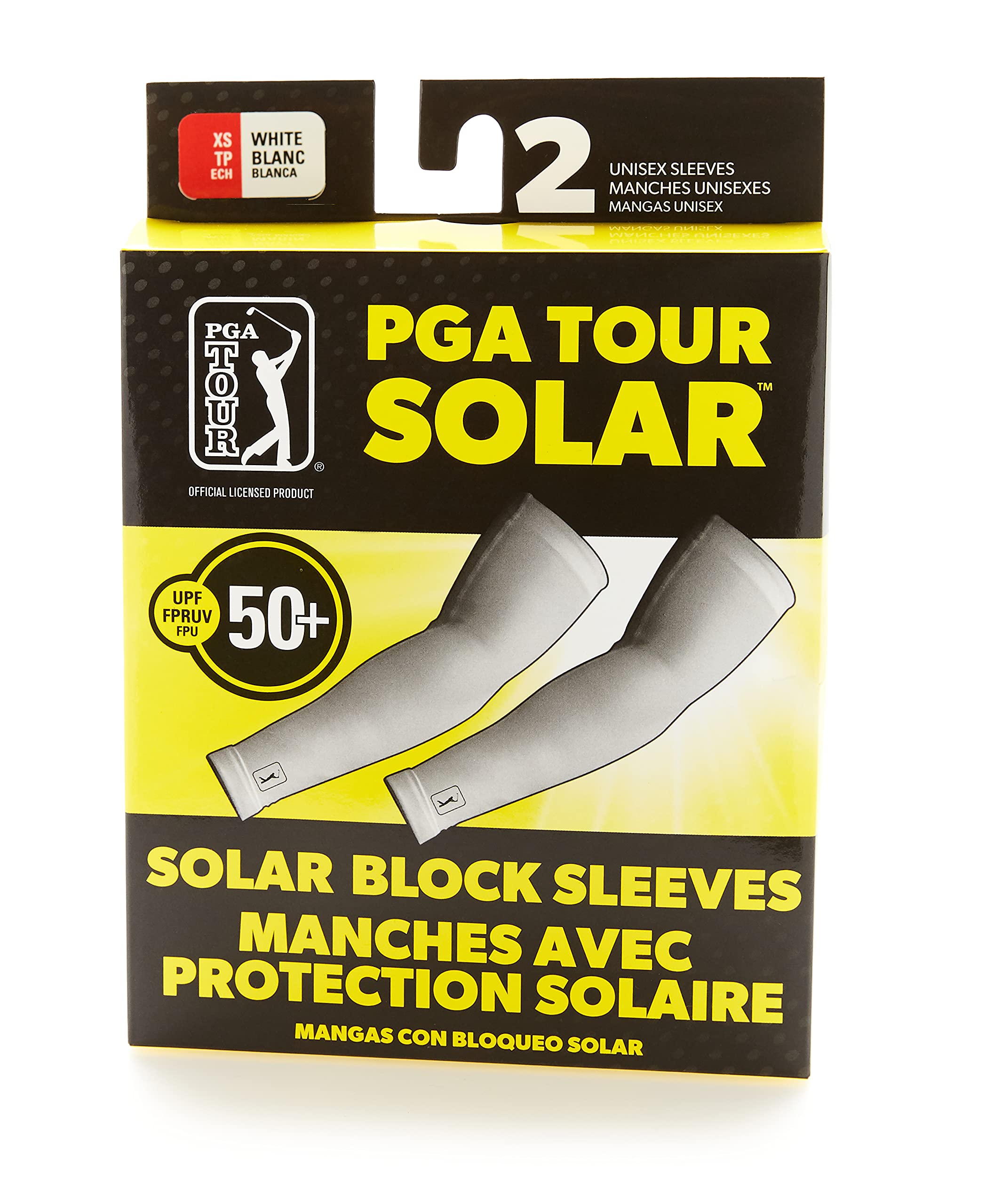 PGA TOUR Unisex Adult Solar Block Sleeves, 2 Count