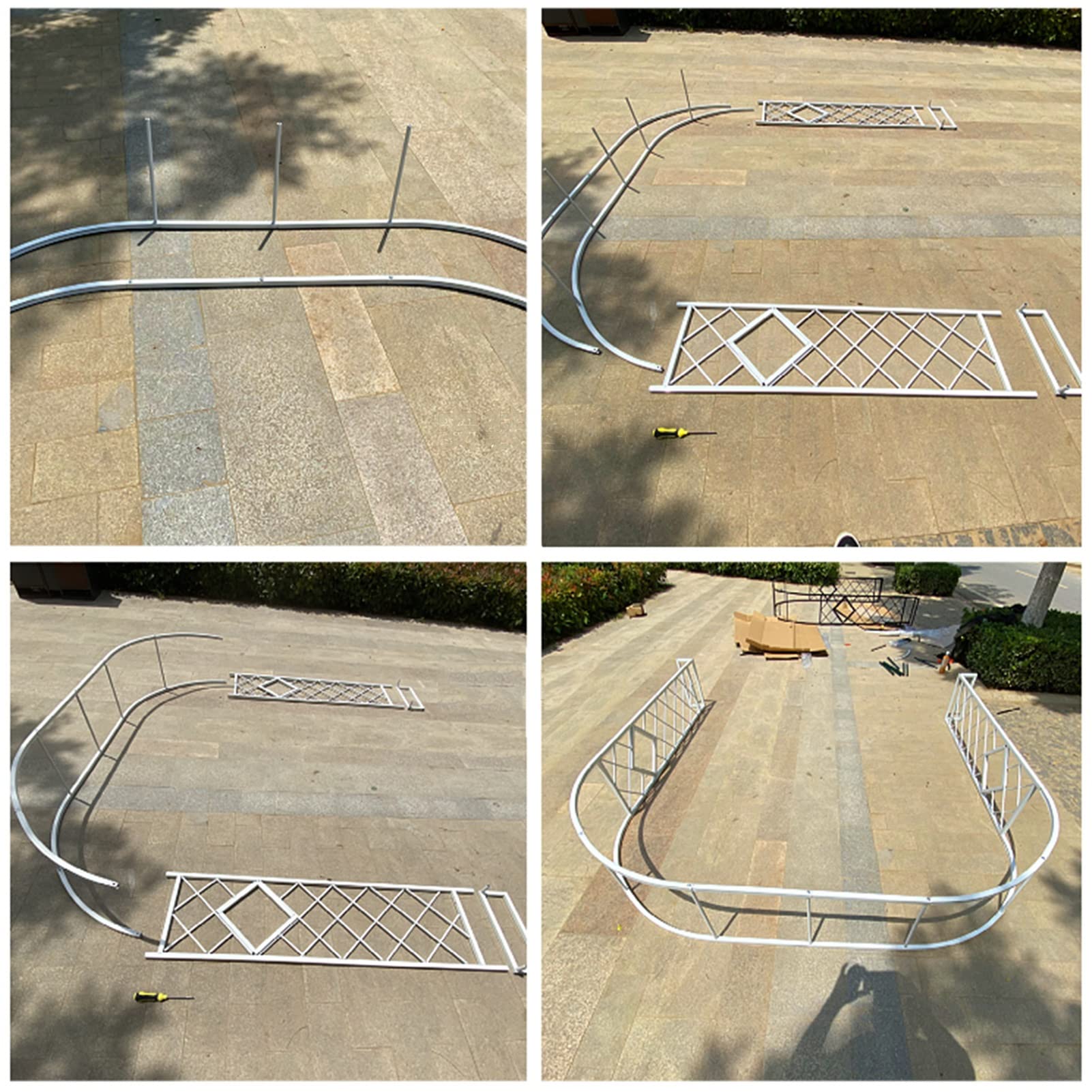 Arco da giardino per piante rampicanti, griglia in ferro battuto, arco per rose, pergolato decorativo da giardino, facile da installare, per esterni, prato, terrazza, matrimoni e serate romantiche