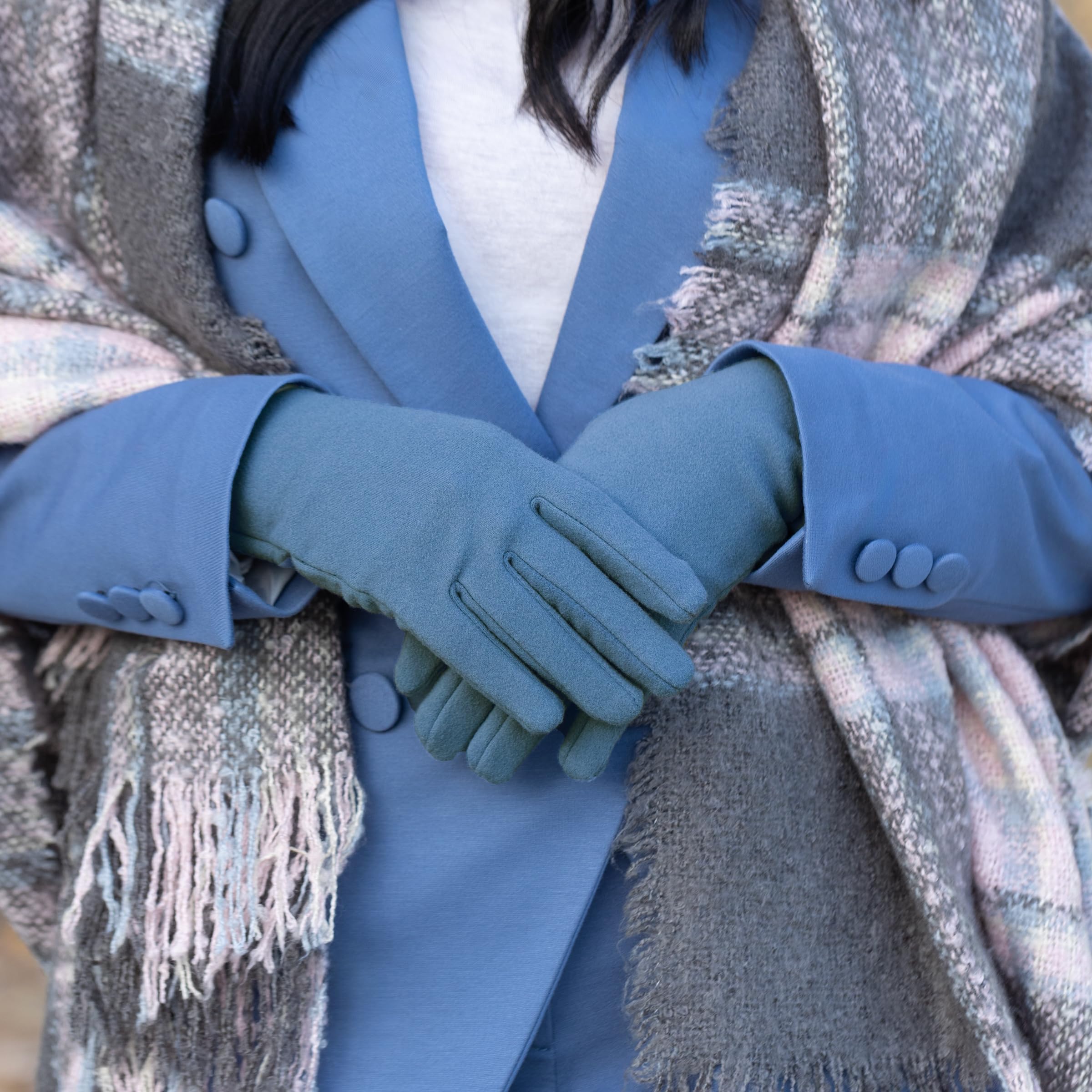 gants femme hiver en tissu chaud entièrement fabriqués en Italie, gants chauffants femme, gant thermique elegant pour travail et sport femme