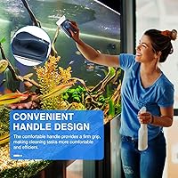Vista 6 de fishkeeper Cepillo limpiador de vidrio magnético fuerte para acuario, herramienta de limpieza de imán de algas para pecera con 2 raspadores