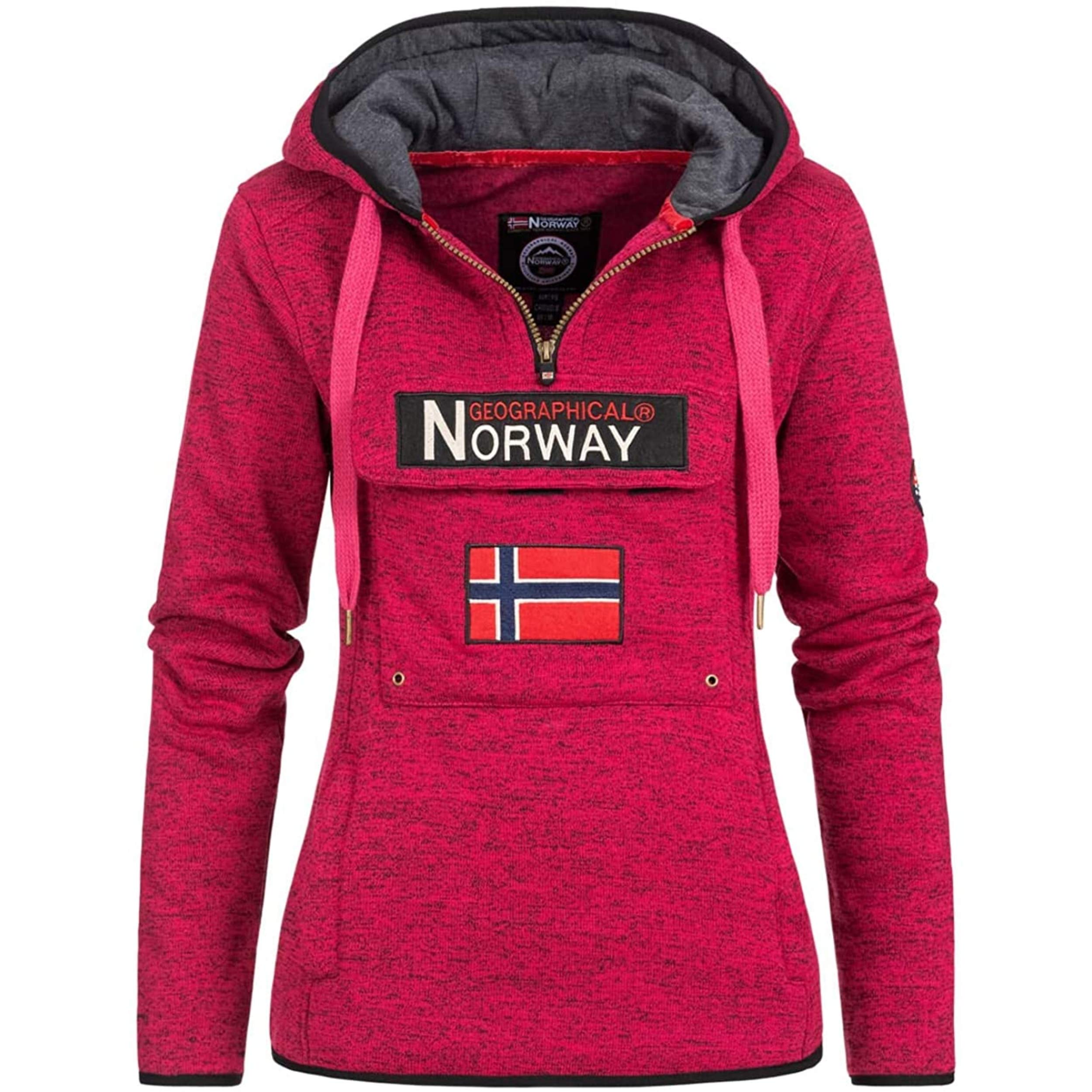 Geographical NorwayUpclassica Lady - Sweatshirt Women's Fleece Hoodie Kangaroo Pockets - Sweatshirt Women's Sleeve Sweater Long Sleeve Warm - Hoodie Jacket Tops Sport