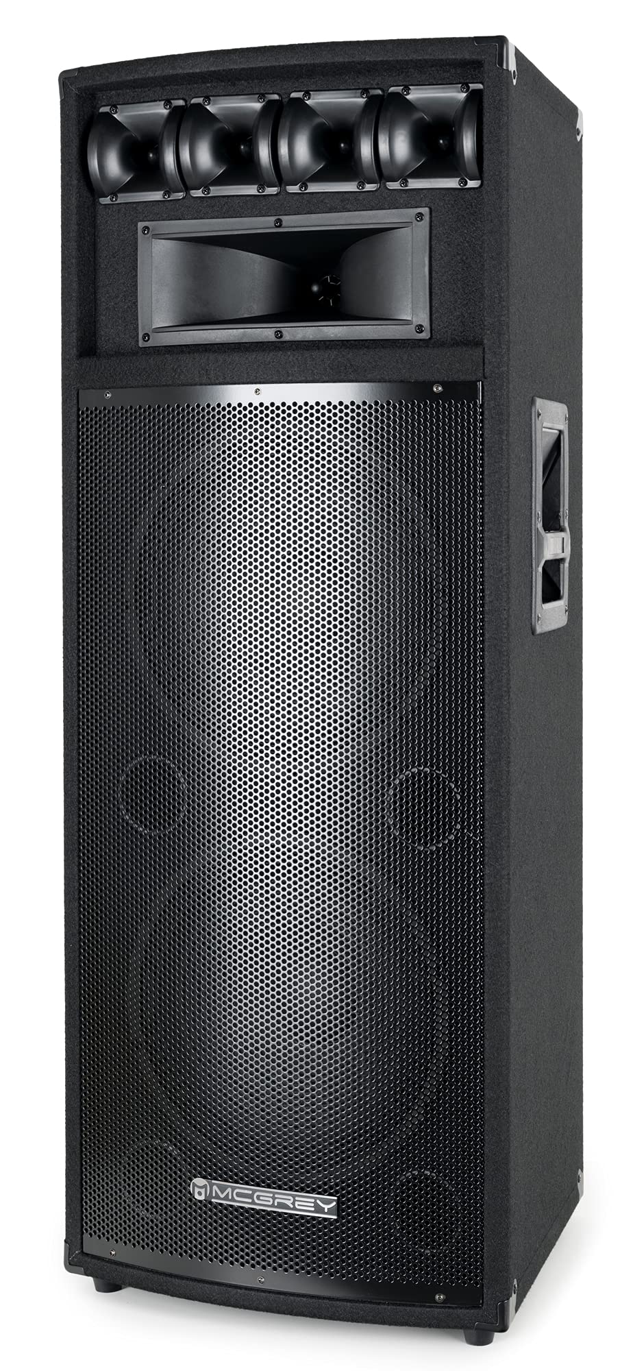 McGrey PowerDJ-212 Cassa Passiva, Cassa DJ/Party passiva, 1x tweeter | 2x woofer da 12" con tubi bass-reflex, 2x driver piezo da 3, Potenza: 800 Watt Peak, Risposta in frequenza: 45-18.000 Hz