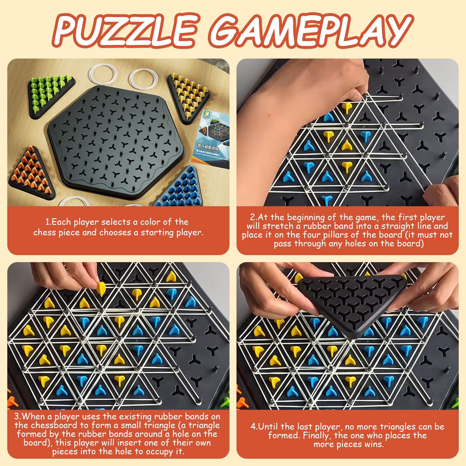Chain Triangle Chess,Wavelength Board Game,Strategy Board Games for Adults,Enhanced Stability, Logic & Focus Development - Image 4