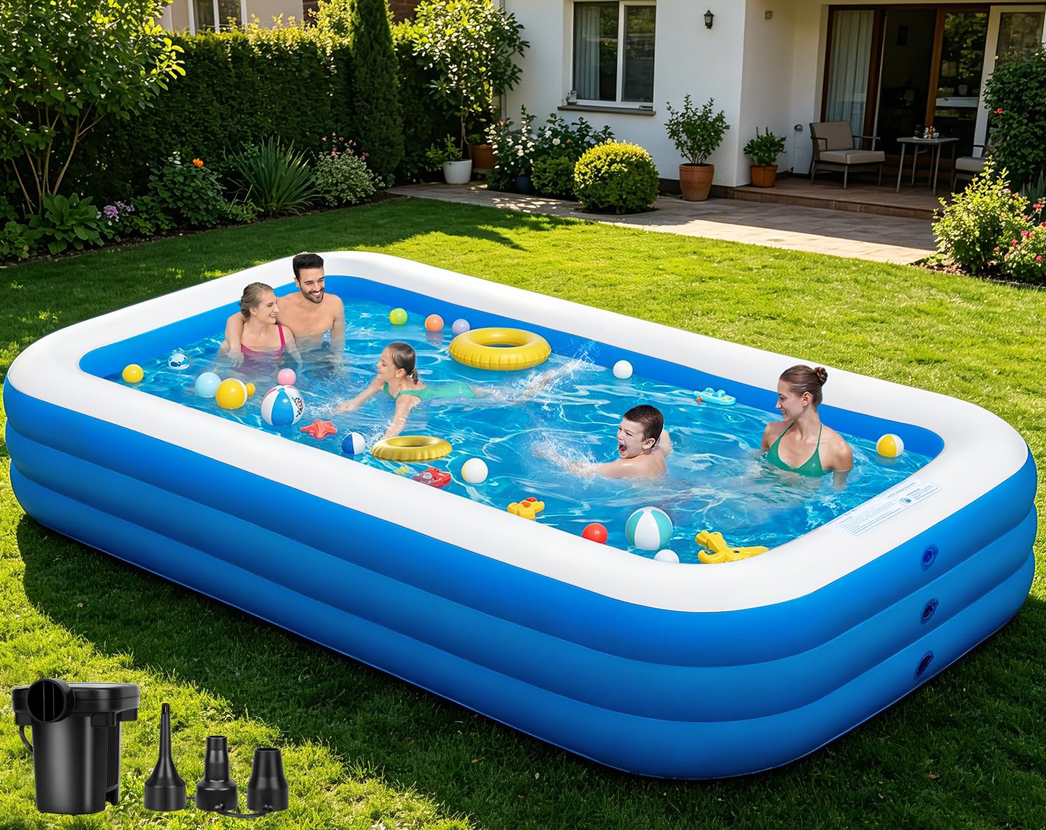 Cinlinso Inflatable Swimming Pool for Family