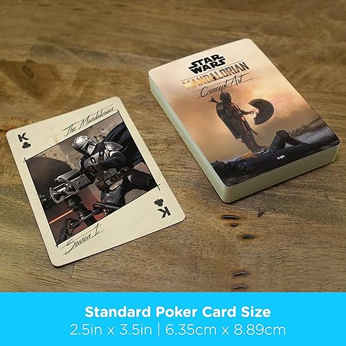 Miniatura 5 de AQUARIUS Star Wars - Baraja de cartas con temática de Art of The Mandalorian para tus juegos de cartas favoritos, mercancía y coleccionables con