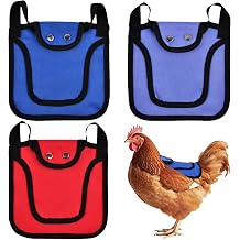 3 Pack Chicken Saddles with Adjustable Strap, Chicken Sweater Aprons Hen Saddle Sweater Clothes Birds Protector for Back and SidesBirds Feather Protector for Back and SidesColor3