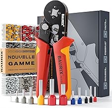 BAURIX PERSEUS Crimping Pliers with 1820 Cable Ferrules - Automatic Crimping Pliers 0.25-10mm², 8-18mm Length - Electrician's Tool for Reliable Cable Connections - PERSEUS (4-Point)