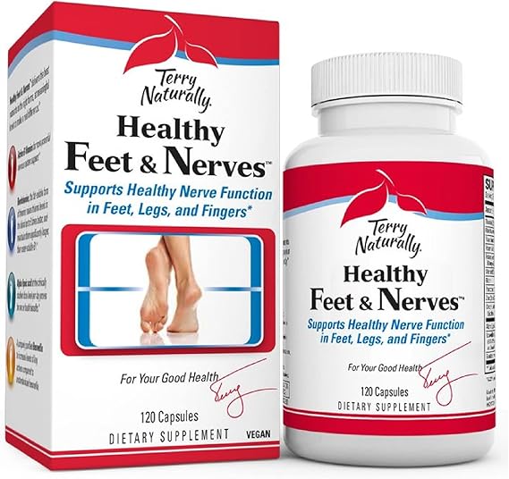 Terry Naturally Healthy Feet & Nerves - 120 Vegan Capsules - Nerve Function &hellip;