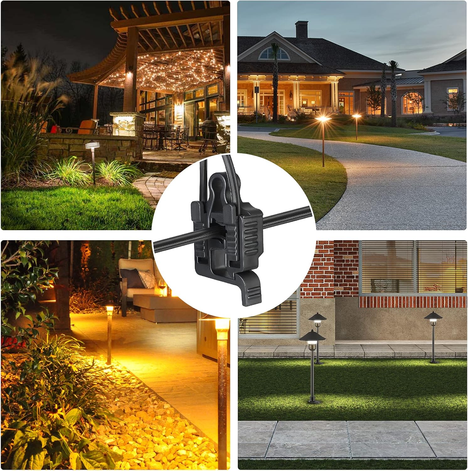 EDISHINE 6-Pack Low Voltage Wire Connector, Landscape Lighting Cable Connectors Waterproof for Landscape Lighting/Pathway Light/Spotlight, 10/12/14/16/18 Gauge Cables Compatible,UL Listed (6)