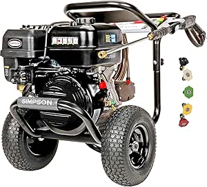 Simpson 4400 PSI Gas Pressure Washer, 4.0 GPM, Commercial Power Washer, Cold Water, 50' Hose, PowerShot, 49-State Compliant