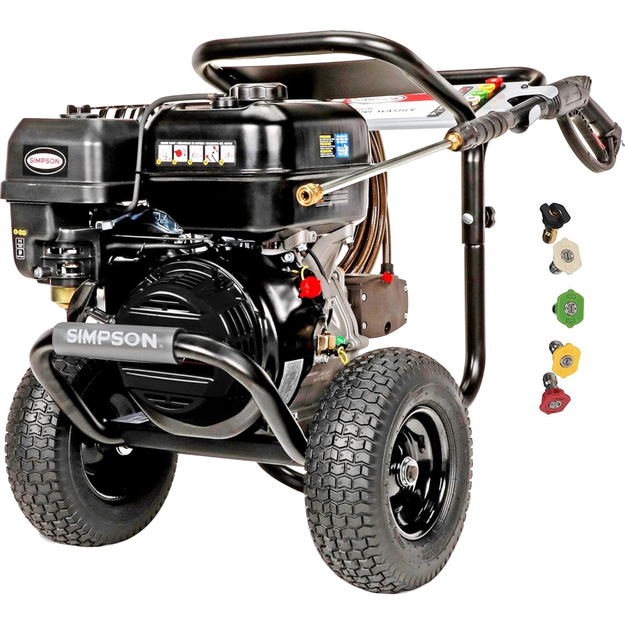 Simpson Cleaning 4400 PSI Gas Pressure Washer, 4.0 GPM Power Washer for Commercial Use, CRX Engine, 50-Foot Steel-Braided Hose, PowerShot, 49-State (PS60843)