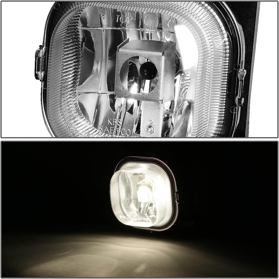 DNA MOTORING FL-NS022-CH Front Bumper Fog Light Driver & Passenger Side Enhance visibility [Compatible with 99-04 Ford F250 F350 F450 SD]