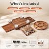 Set de Tablas de Charcutería SMIRLY, Set de Tabla de Quesos Grande, Acacia | Regalo de Estreno de Casa, Regalo de Boda para Parejas, Regalo de Baby Shower, Set de Regalo de Tabla de Quesos, Diseño con Cajón Desmontable, 3 Cajones 3