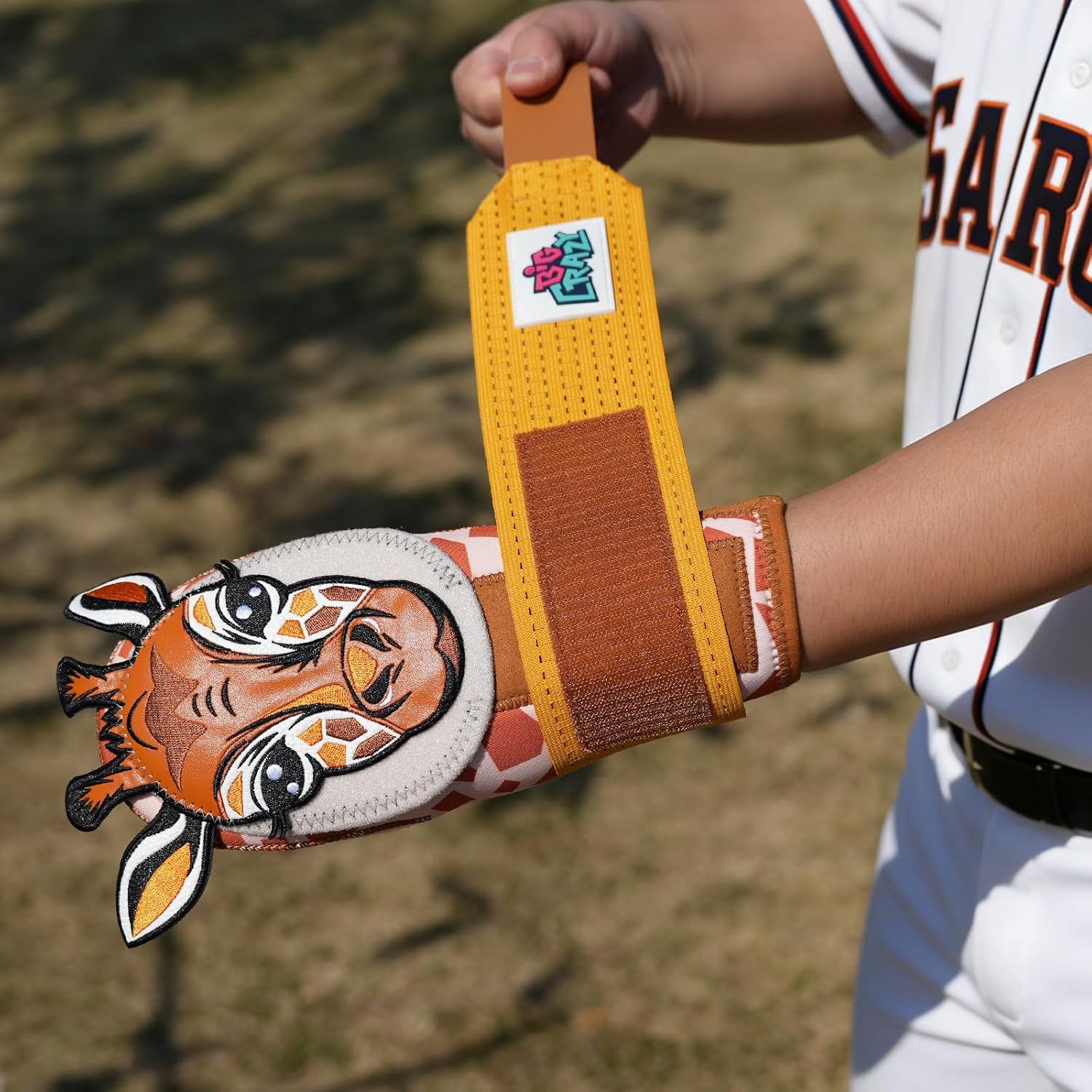 Big Crazy Baseball Sliding Mitt for Youth Sliding Mitt Glove Universal Left/Right Hand Baseball Protective Gear Accessory Pizza Cookies Giraff Cow Design