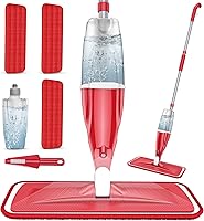 Vista 9 de Trapeador de Microfibra con Rociador para Limpieza de Pisos: Trapeadores Húmedos y Secos para Pisos de Madera Dura con 3 Almohadillas Lavables