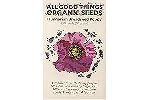 Hungarian Poppy Seeds (Papaver somniferum): Non-GMO Untreated Flower Seed