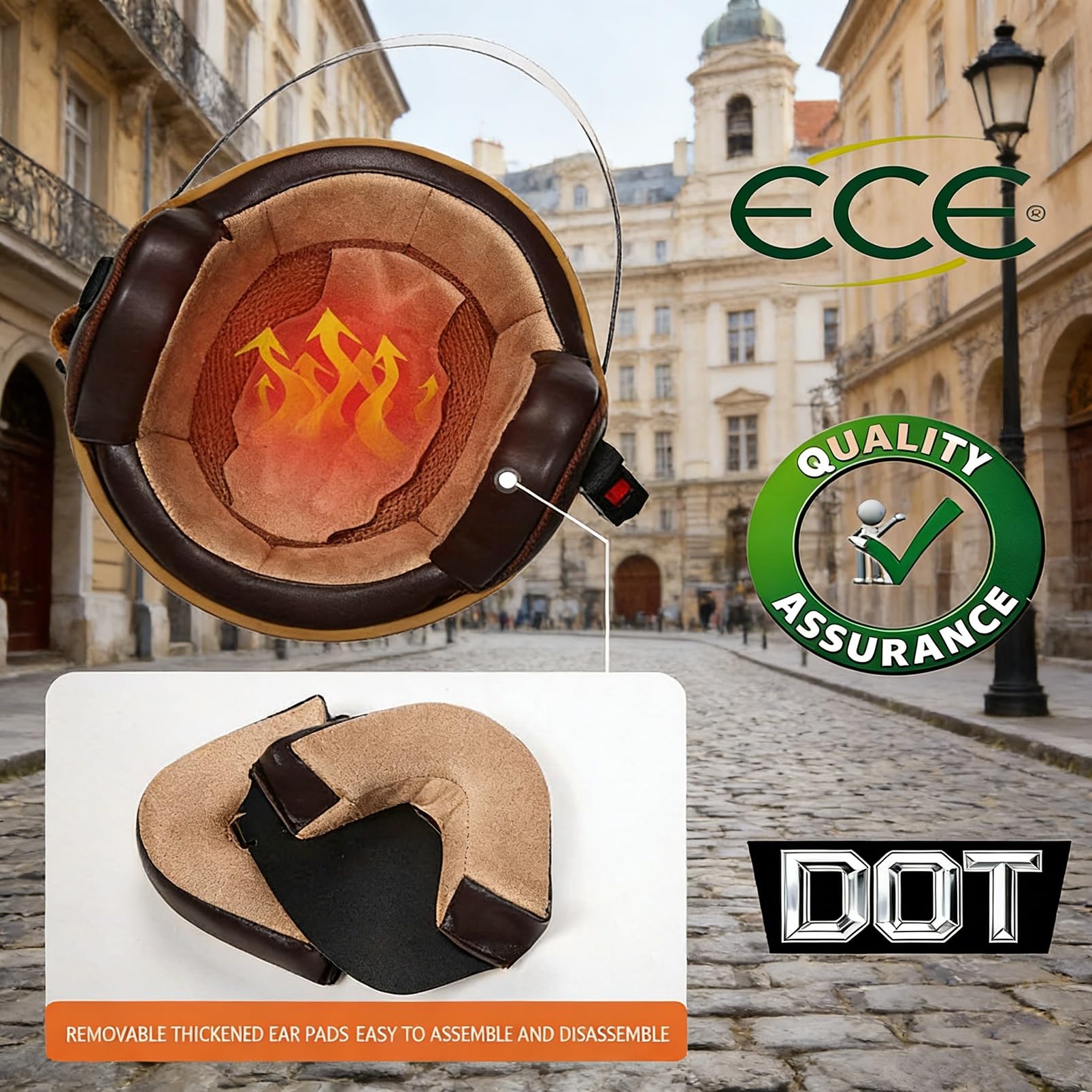 Casco 3/4 Aperto - Certificato DOT/ECE, Adatto Per Moto Retro, Cruisers, Choppers, Scooter, Moto Antiurto E Caschi Jet Semi-aperti, Unisex Per Adulti Tutte Le Stagioni, Taglia 54~61cm(23)