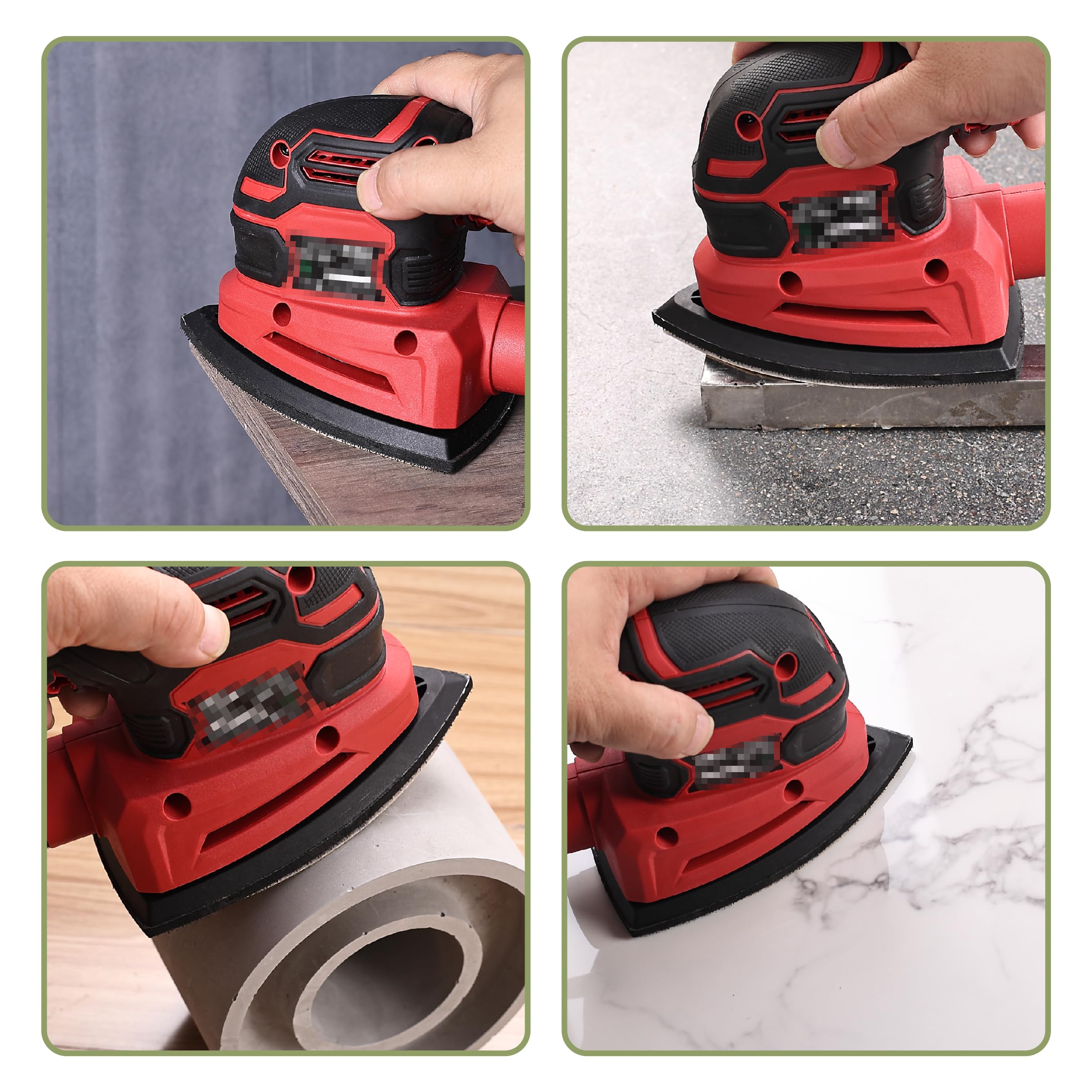 Bates Mouse Detail Sander Sandpaper - 100 Pcs, 40/80/120/180