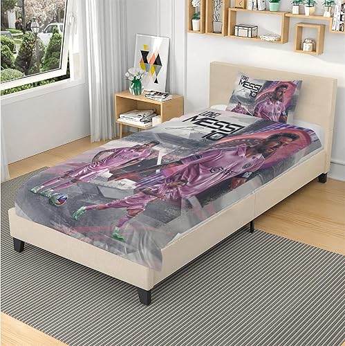Miniatura 7 de BBOSCH Miami Bedding - Juego de edredón de fútbol americano, juego de edredón tamaño individual, matrimonial, Queen, juego de funda rosa, ultra