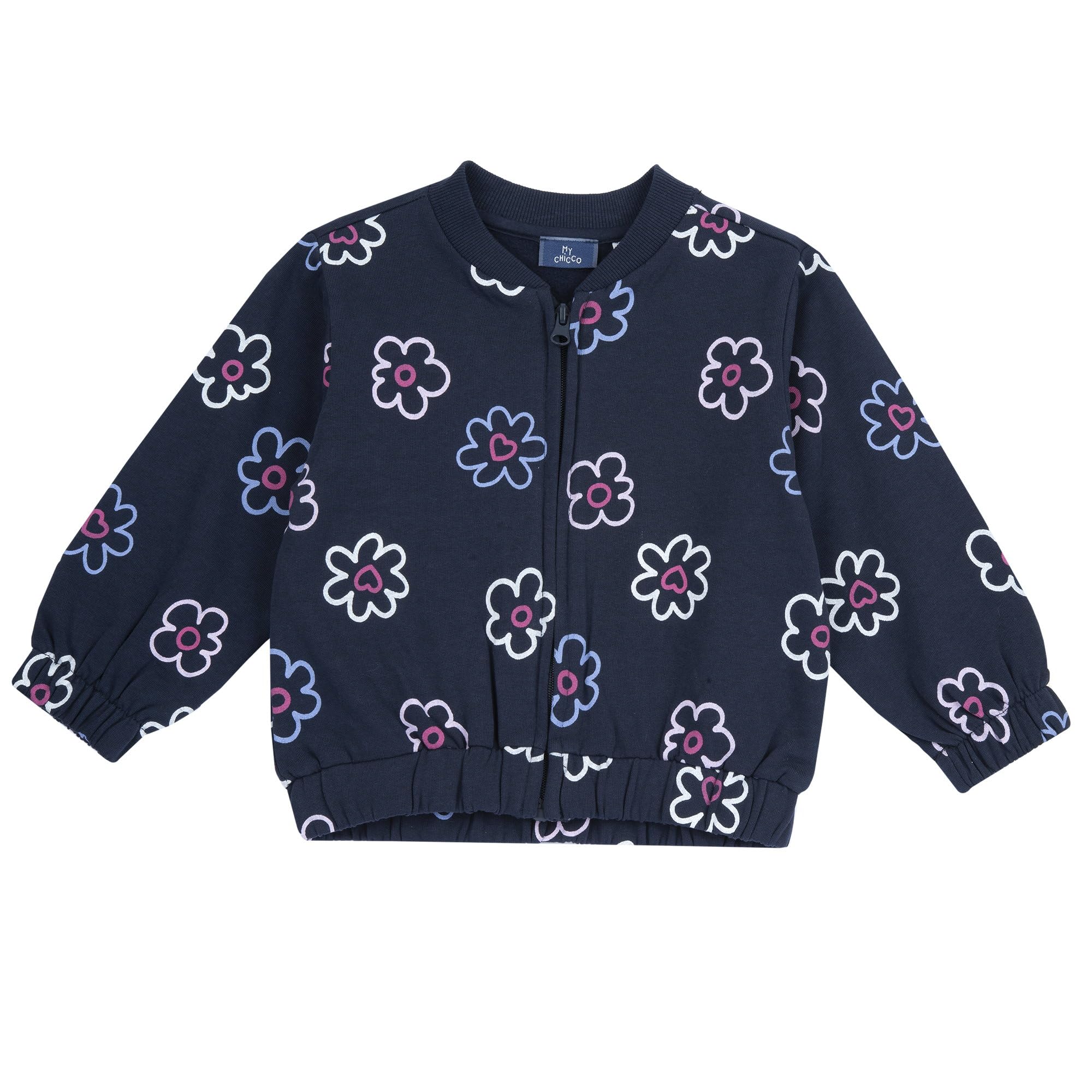 Chicco, Sudadera Niña, con Cierre de Cremallera, Cómoda y a la Moda, en Suave Algodón, Lavable en Lavadora, Ropa Niña y Chica, Diseñado en Italia