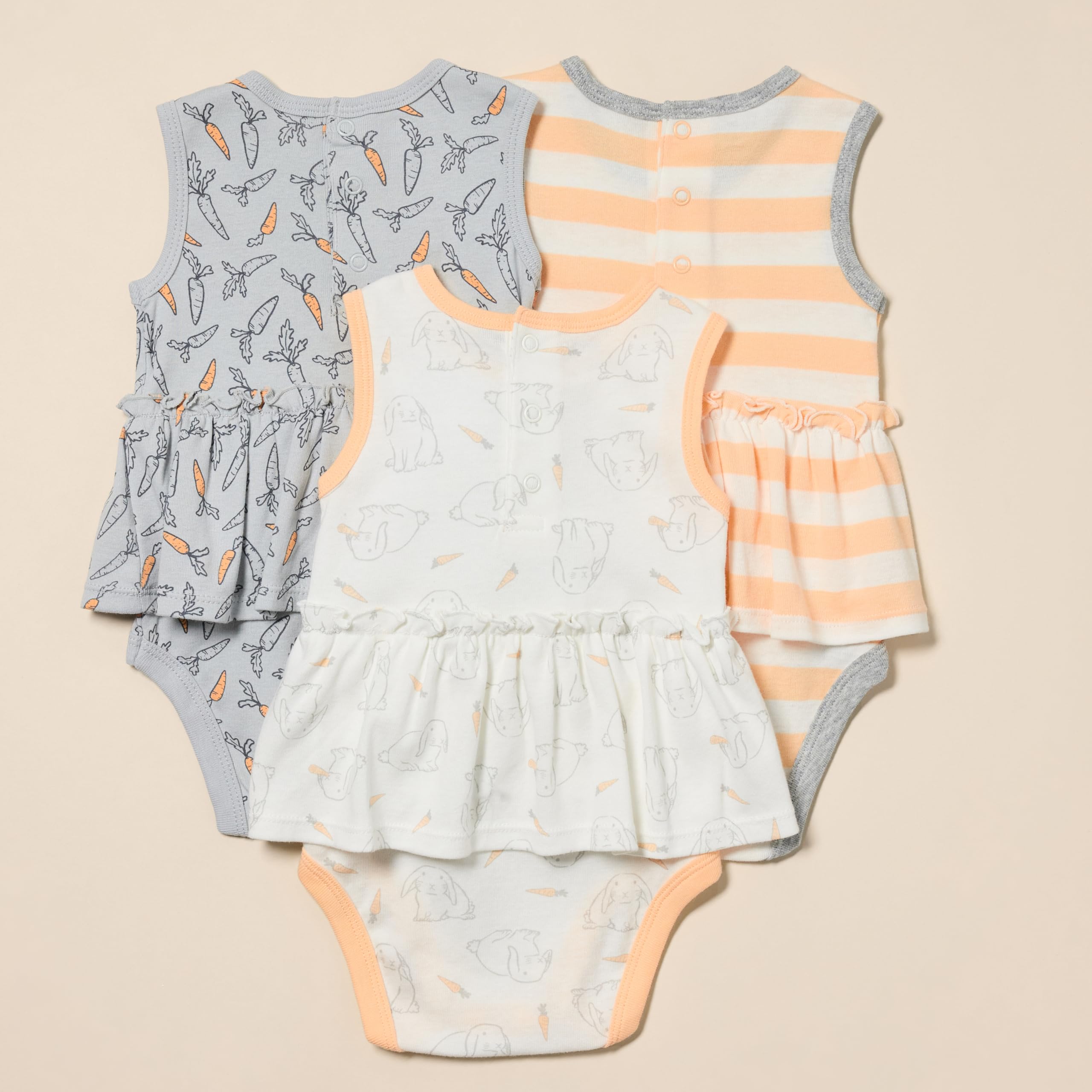 Amazon Essentials Abiti con Body Senza Maniche Bimba, Pacco da 3