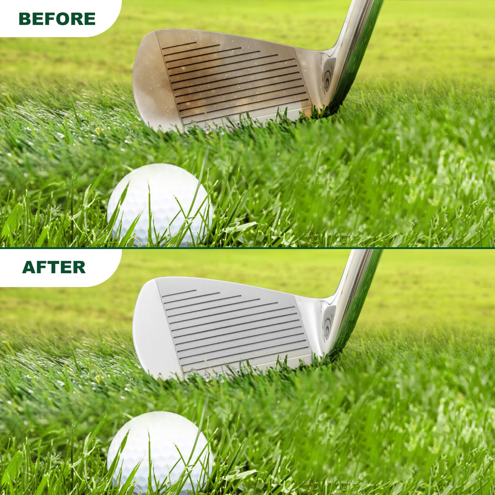 ZOXY Kit de limpieza de club de golf - Limpiar, pulir y restaurar planchas, conductores, putters - Kit de pulido de club de golf con pulido de club de golf, limpiador de club de golf