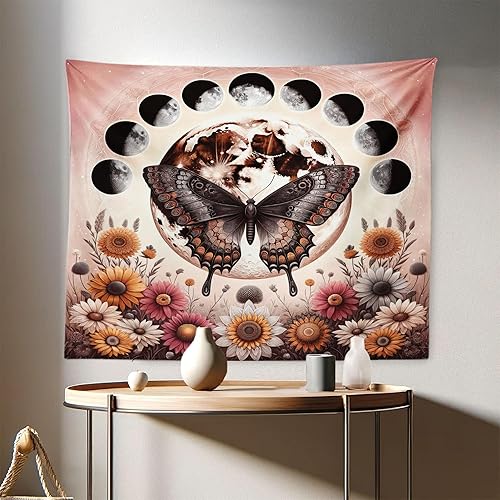 Miniatura 71 de Ambesonne Tapiz indie, estilo moderno de Memphis de los años ochenta, geométrico, abstracto, colorido, diseño de puntos, funky, para colgar en la