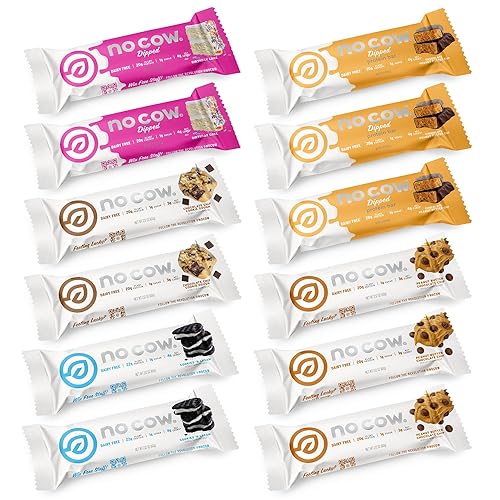 No Cow Barras altas en proteĂnas paquete de muestras de 12 sabores 071oz más de proteĂna vegana a base de plantas aptas para ceto bajas en azĂşcar No Cow Barras altas en proteĂnas paquete de muestras de 12 sabores 071oz más de proteĂna vegana a base de plantas aptas para ceto bajas en azĂşcar