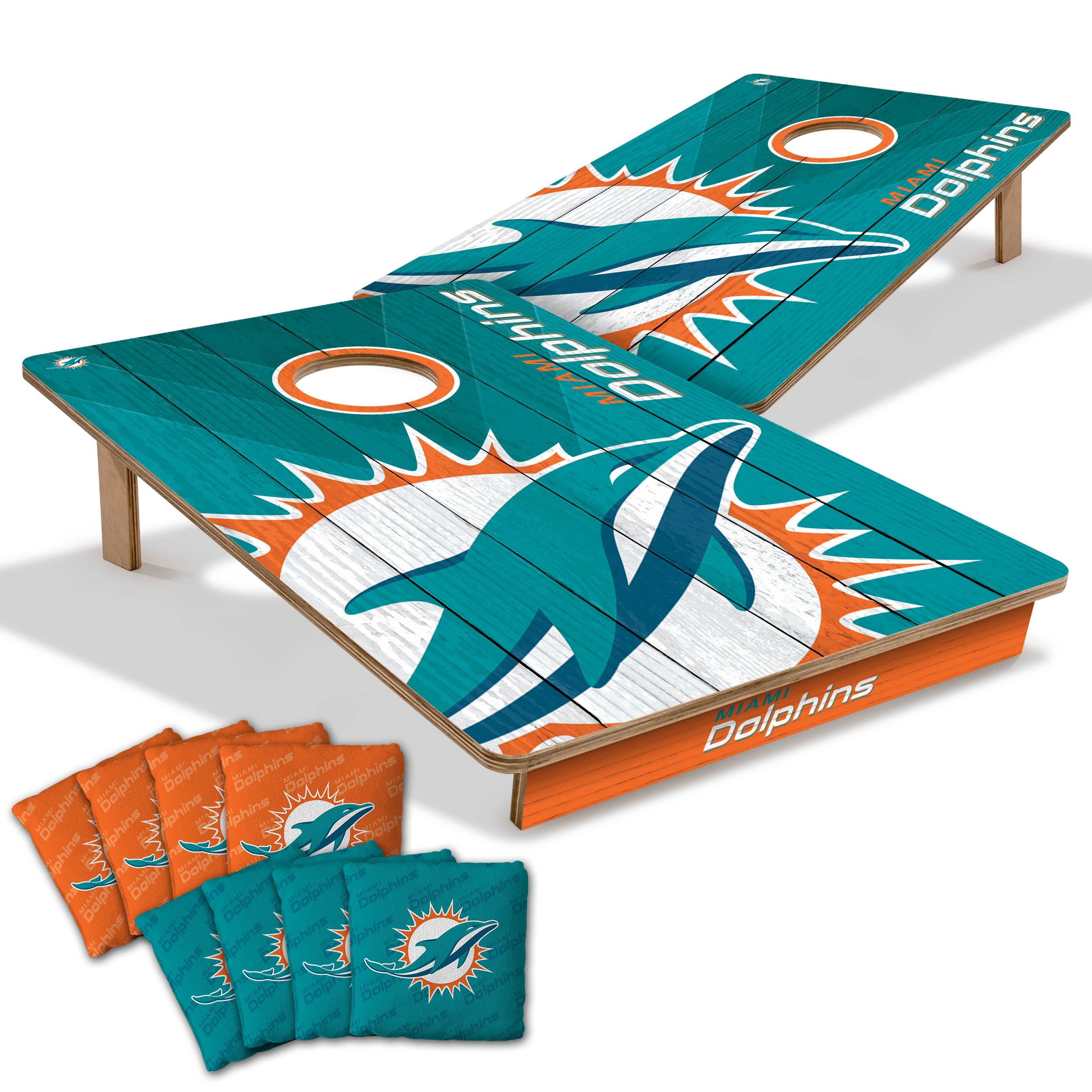 YouTheFan NFL 2’ x 3’ Wood Cornhole Game with Logo Bags