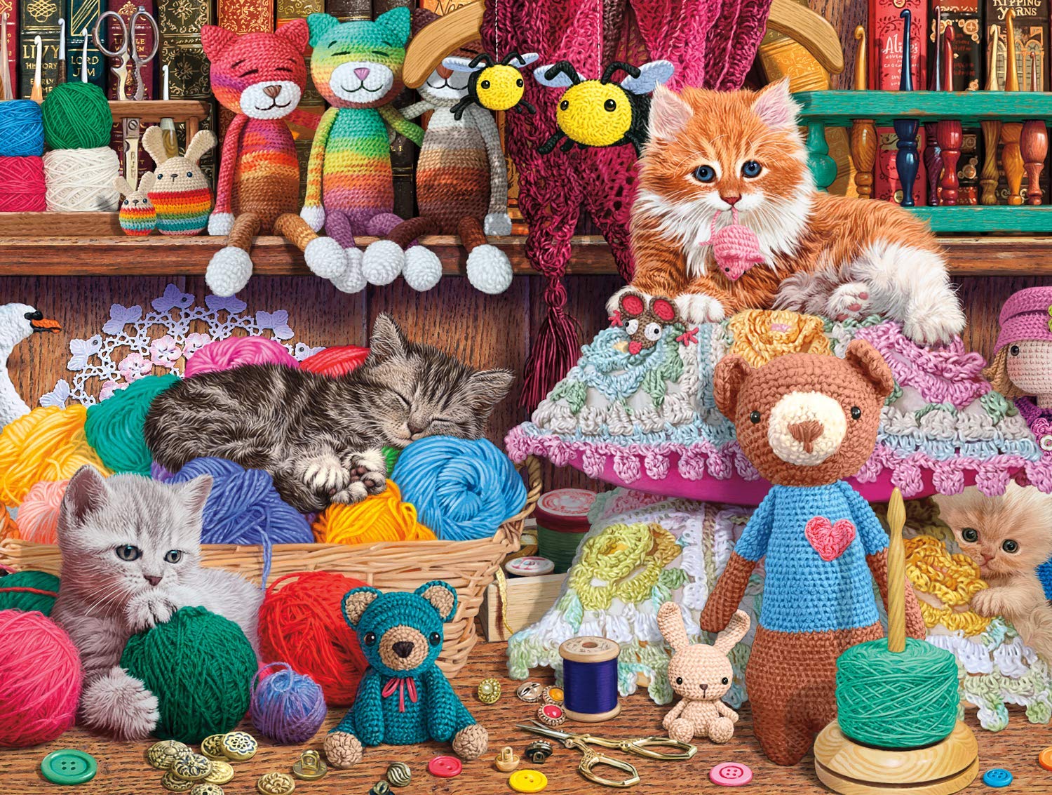 Buffalo Games - Crochet Kittens - 750 Piece Jigsaw Puzzle
