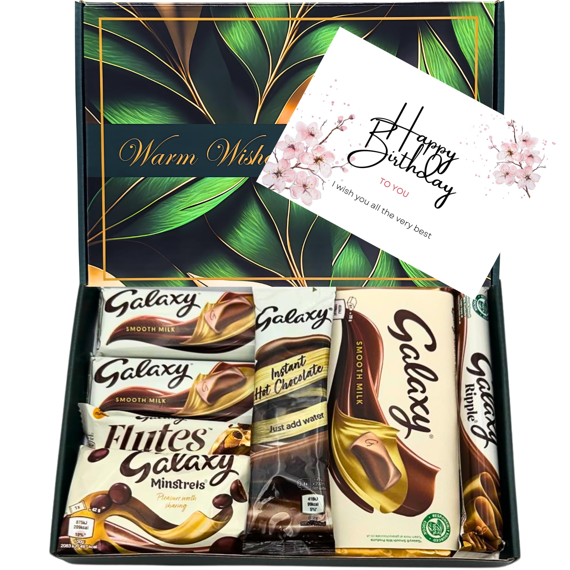 Sponsored Ad – Chocolate Gift Box Set, Full Sized Bars Milk Bars, Flutes, Minstrels and Hot Chocolate, Box of Chocolates Gift Hamper,Sweet Treat Box (Happy Birthday - Luxury)