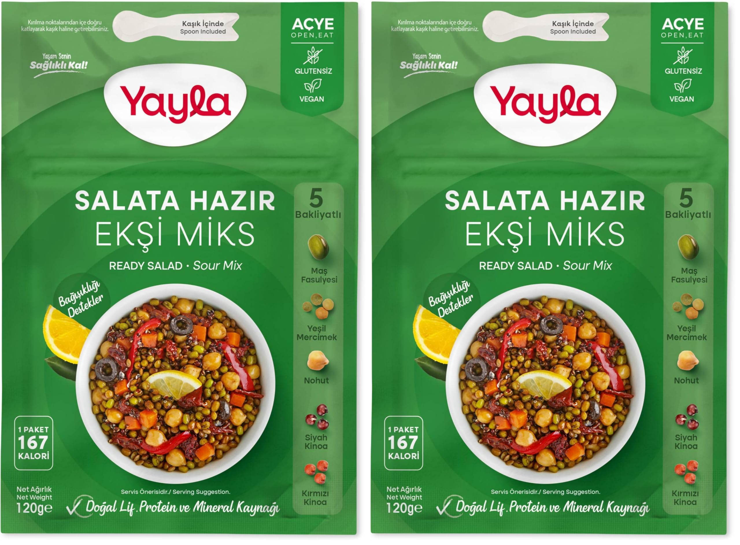 yayla Salata Hazır Ekşi Mix, 120 gr Tekli Paket 2li paket