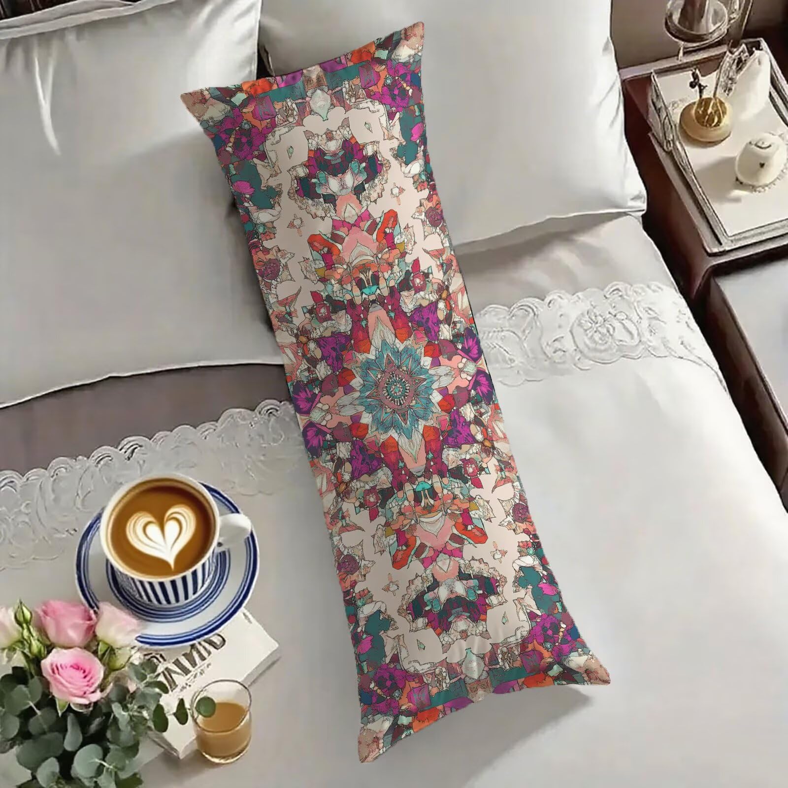 Taie de traversin 60x180 cm style boheme pour embellir votre canape lit