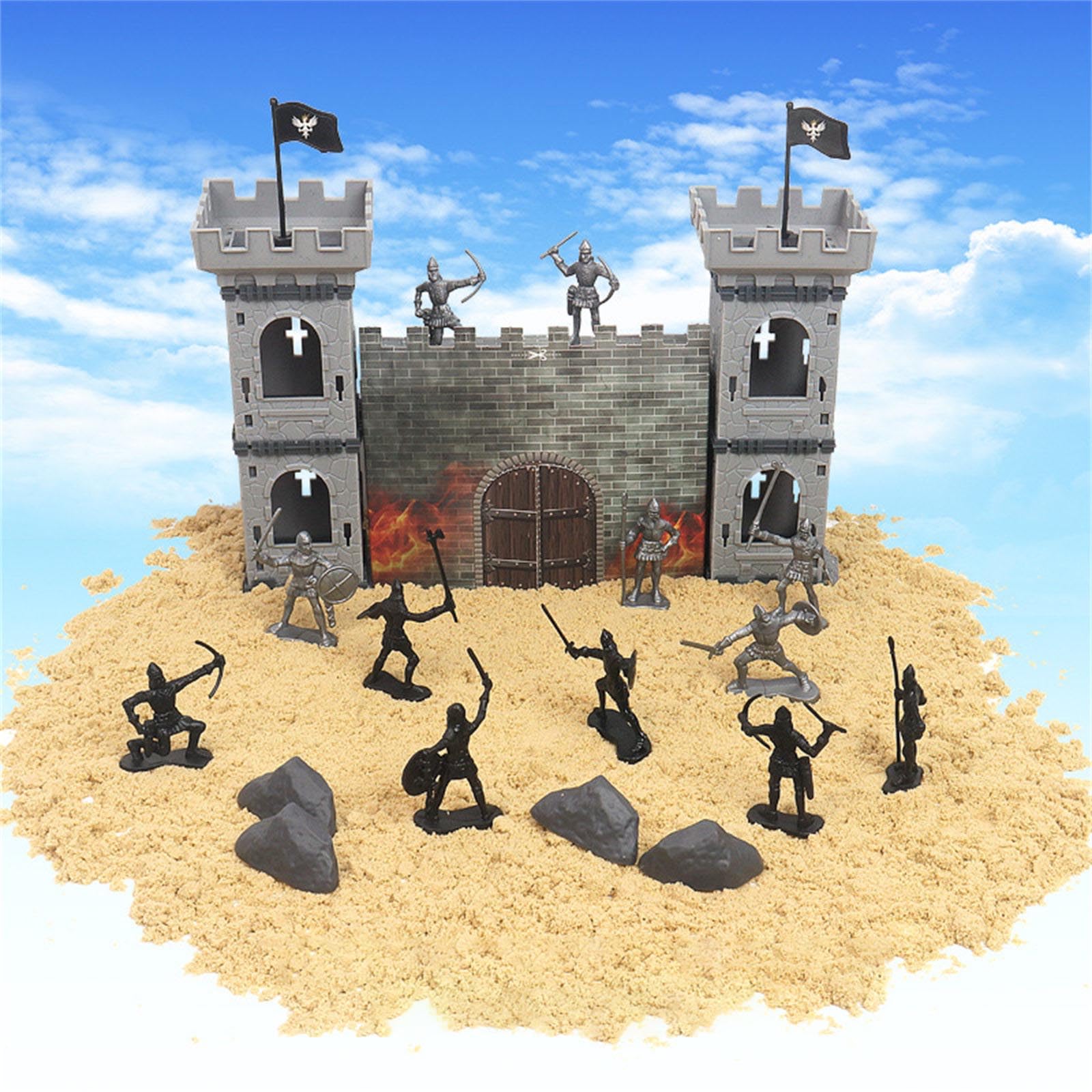 Modelo Coleccionable De Castillos con Motor De Asedio De Caballería con Artesanía Detallada para Entusiastas del Uso De Exhibición Conjunto Modular