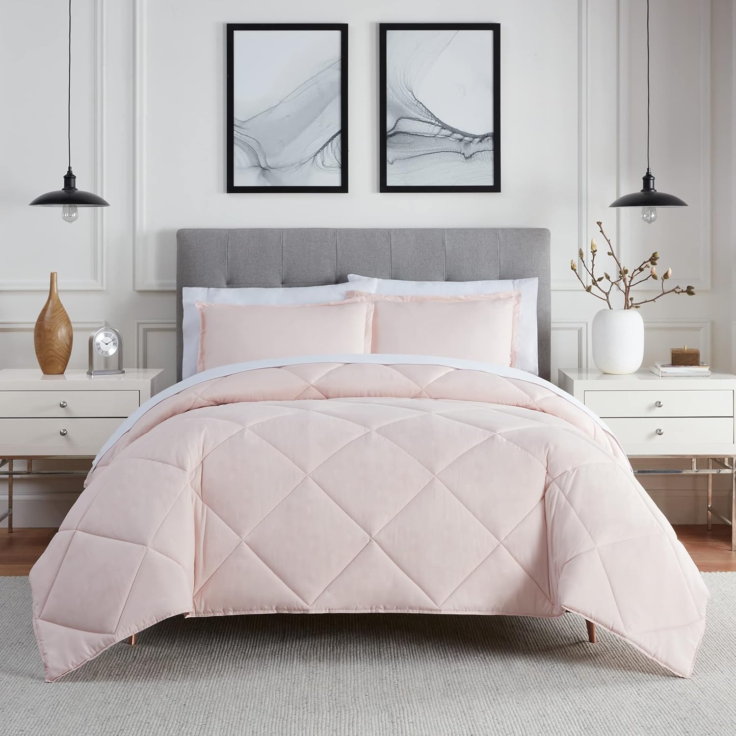 Eclipse Sleep Solutions Lyon Cooling Full/Queen 3 pc Comforter Set in Peach Blush