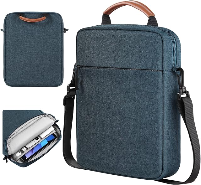 TiMOVO 9-11" Tablet Sleeve Shoulder Bag for iPad Pro 11 2022-2018, iPad 10th Generation 2022, iPad 10.2 2021-2019, iPad Air 5/4 10.9, Galaxy Tab A8 10.5 2022, Tablet Bag with Handle, Indigo